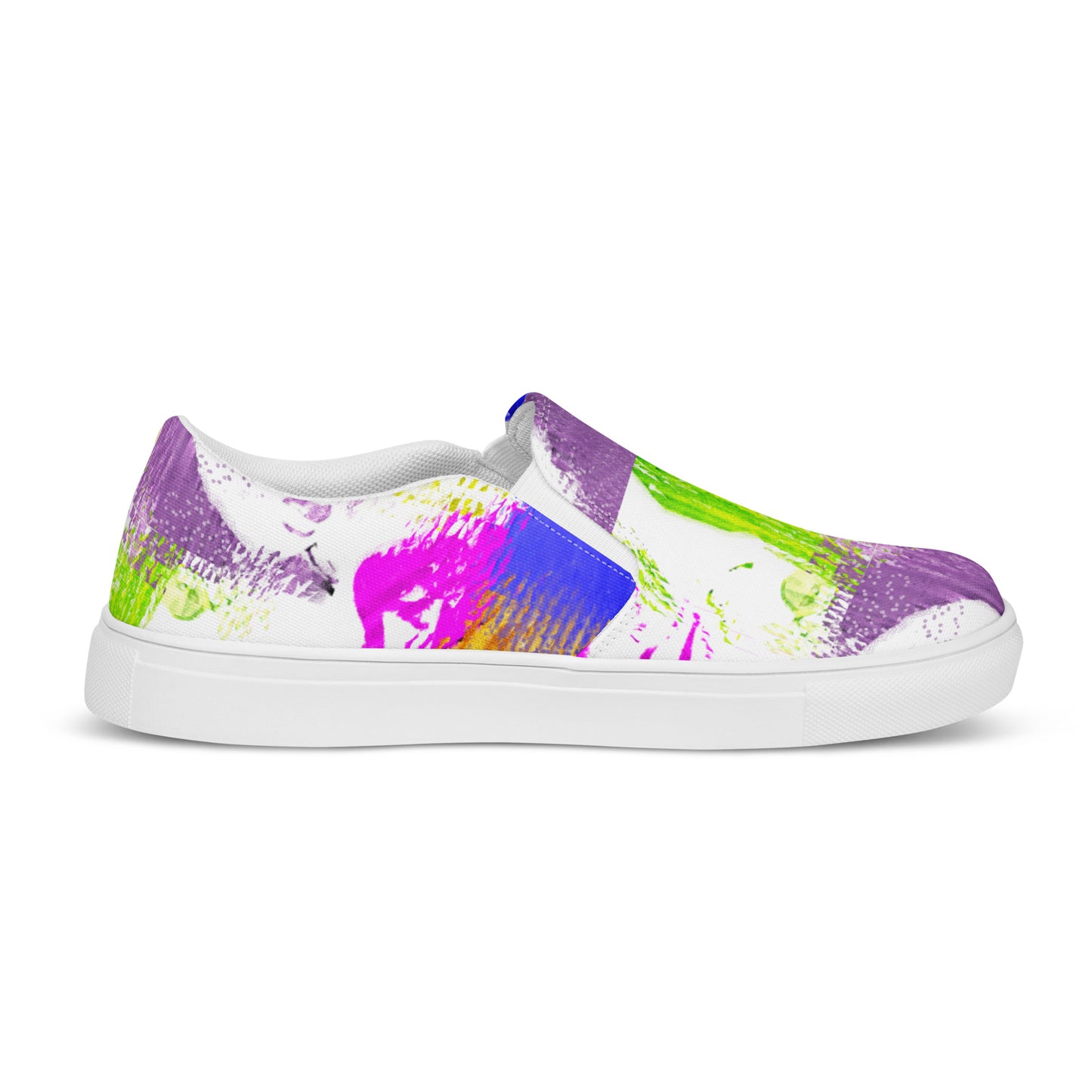 Pop-Art Bold Colorful Faces Women’s slip-on canvas shoes