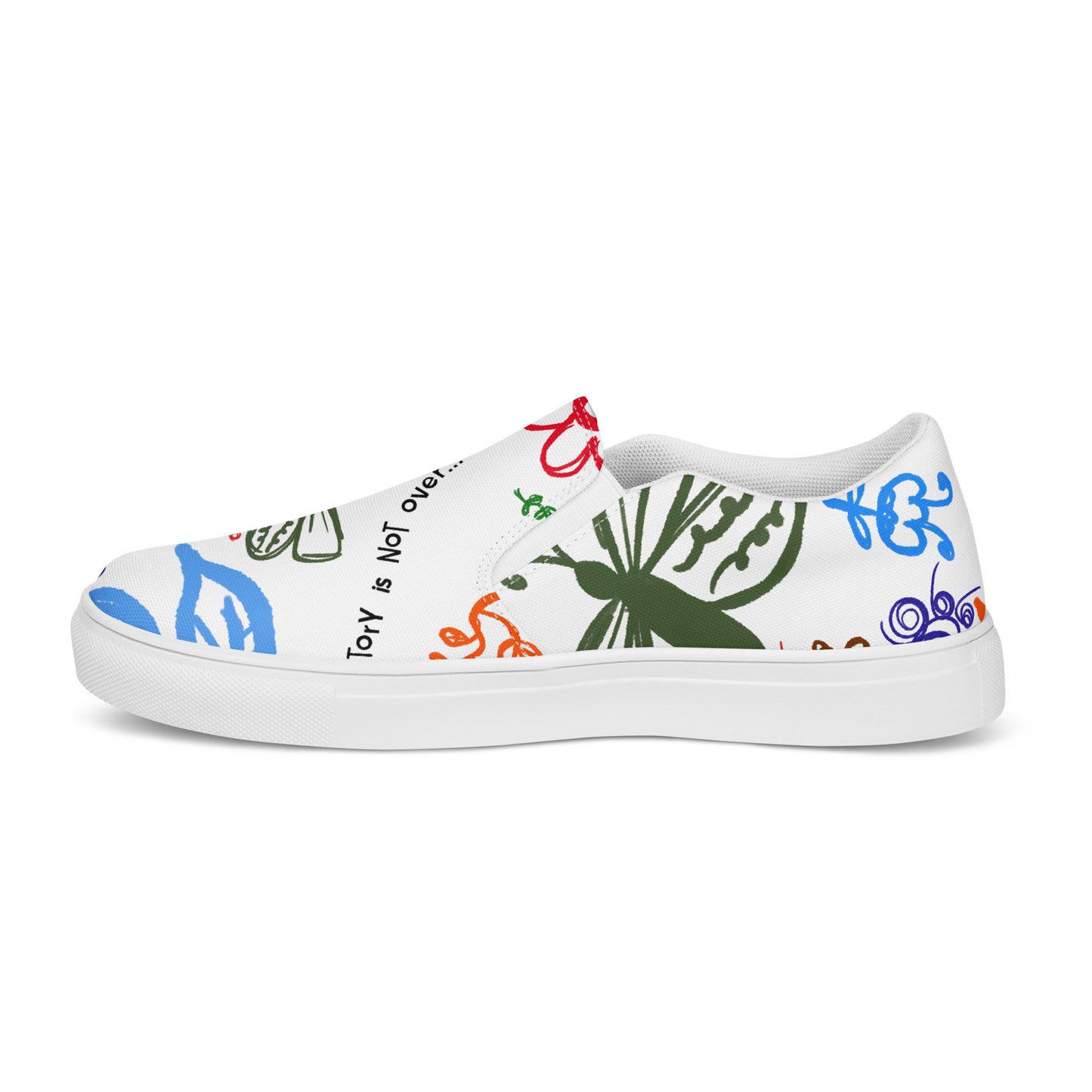 Your Story Is Not Over White Women’s slip-on canvas shoes