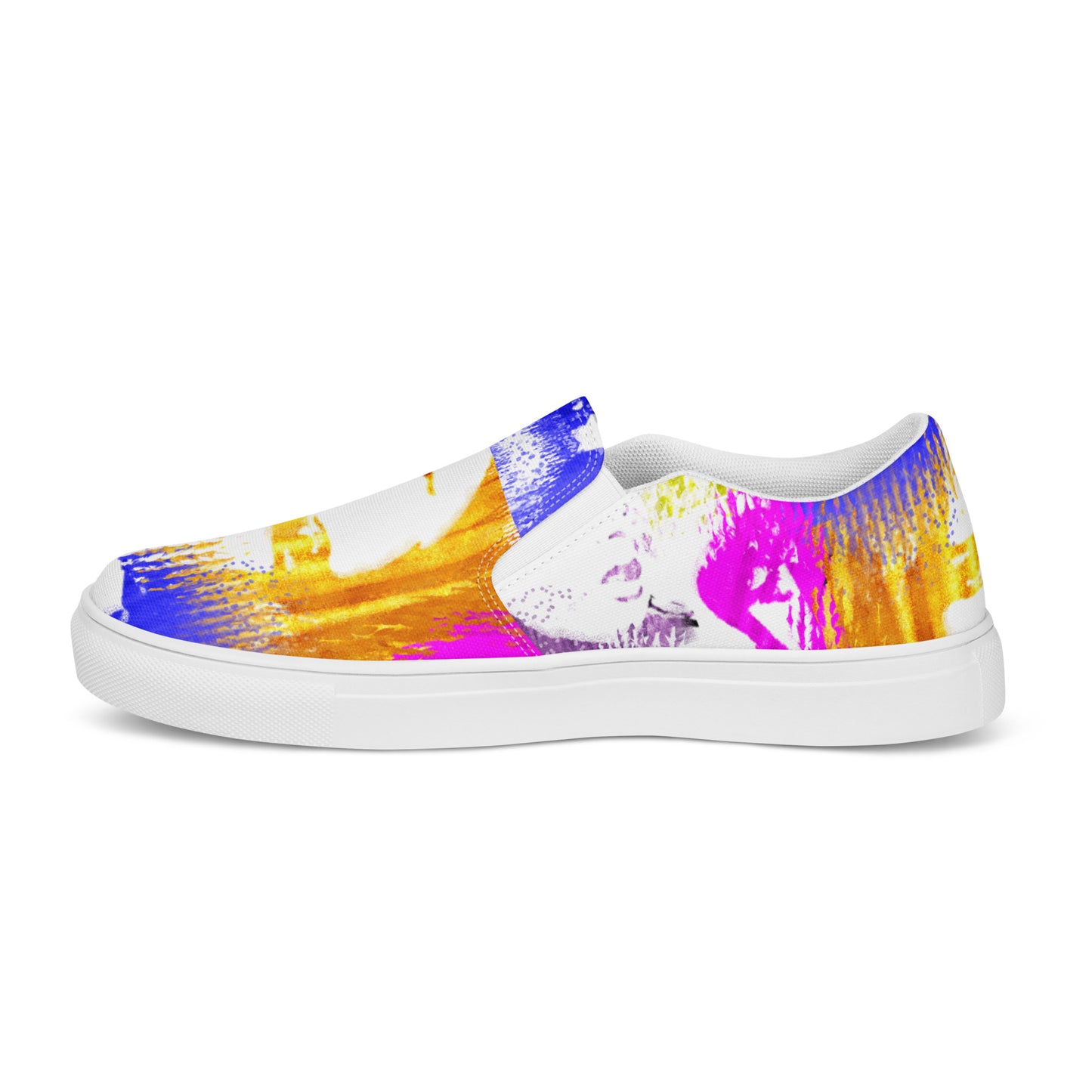 Pop-Art Bold Colorful Faces Women’s slip-on canvas shoes