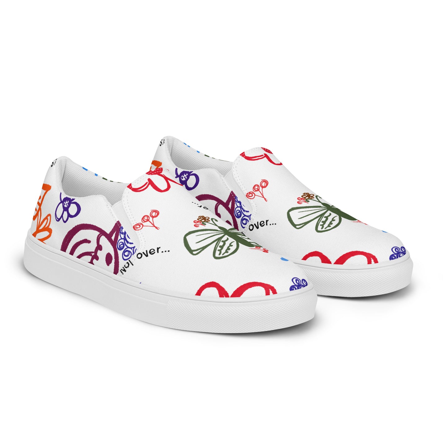 Your Story Is Not Over White Women’s slip-on canvas shoes