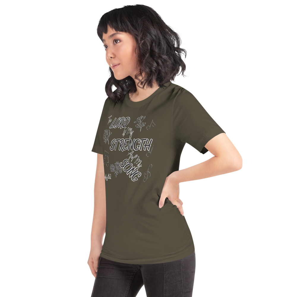 The Lord Is My Strength And My Song Exodus 15:2 I Short-sleeve unisex t-shirt