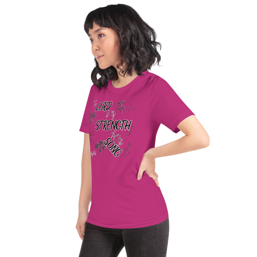 The Lord Is My Strength And My Song Exodus 15:2 I Short-sleeve unisex t-shirt