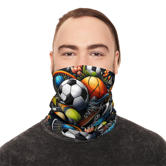 Colorful sports Collage - Midweight Neck Gaiter - Mask