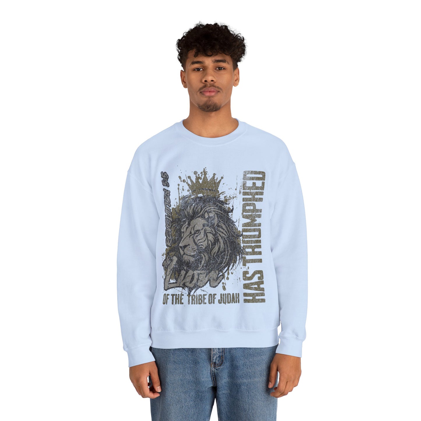 The Lion Of The Tribe Of Judah Has Triumphed Revelation 5:5 - Heavy Blend™ Crewneck Sweatshirt Sweater Pullover