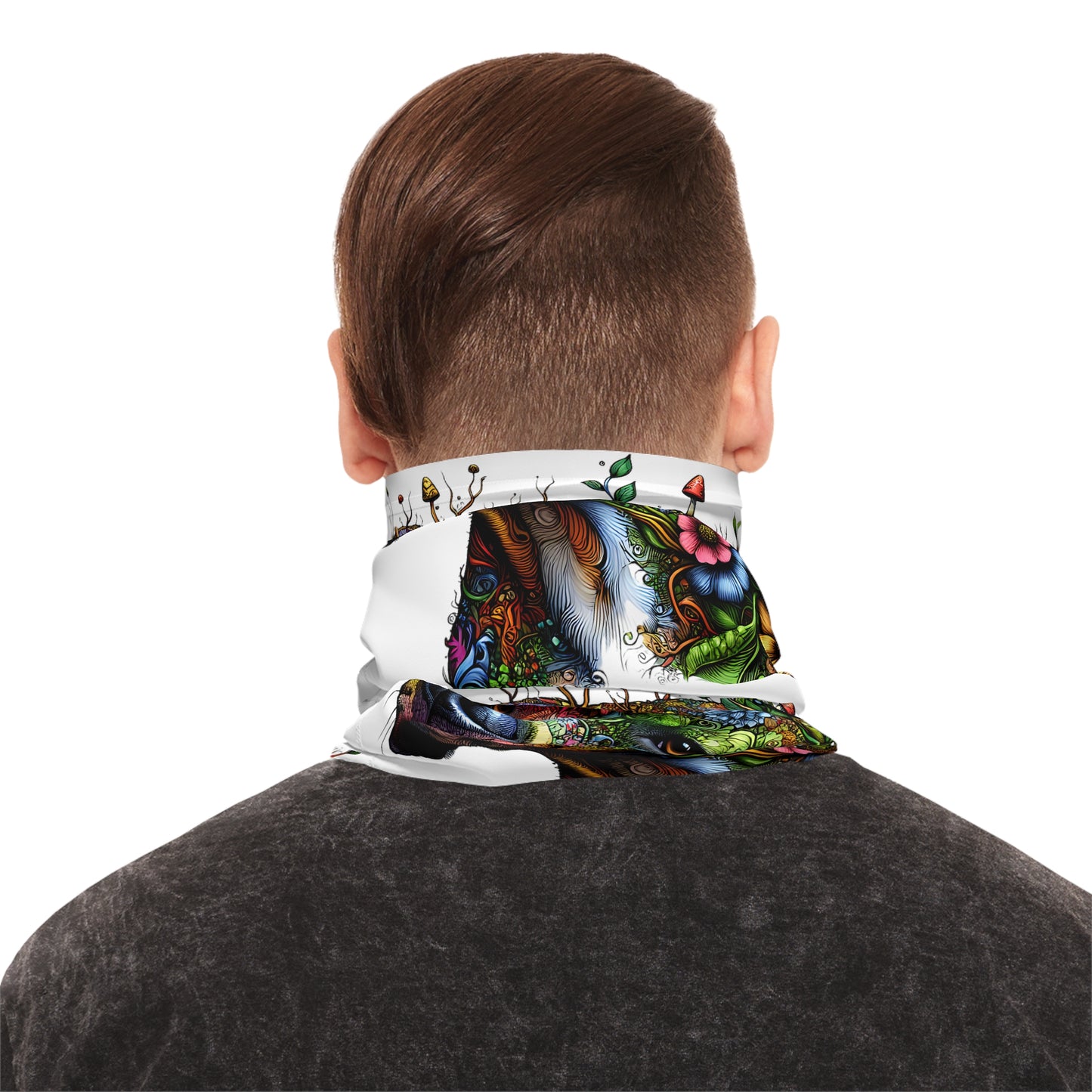 Botanical Pittbull, Pittie dog  - Lightweight Neck Gaiter