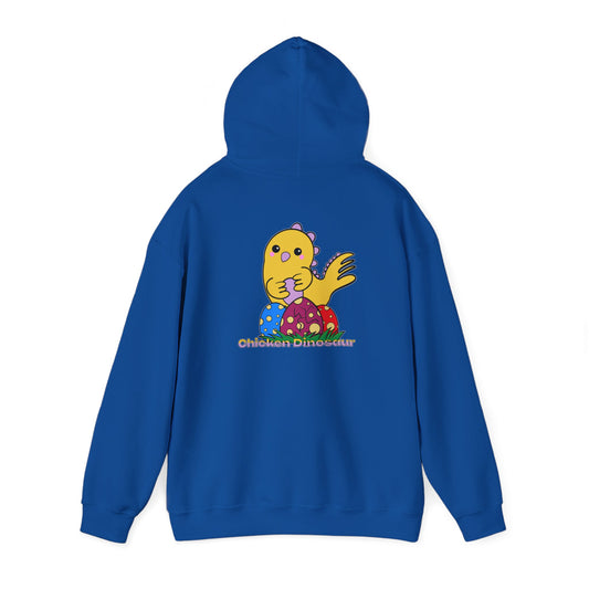 Chicken Dinosaur, Humor, Quirky - Unisex Heavy Blend™ Hooded Sweatshirt