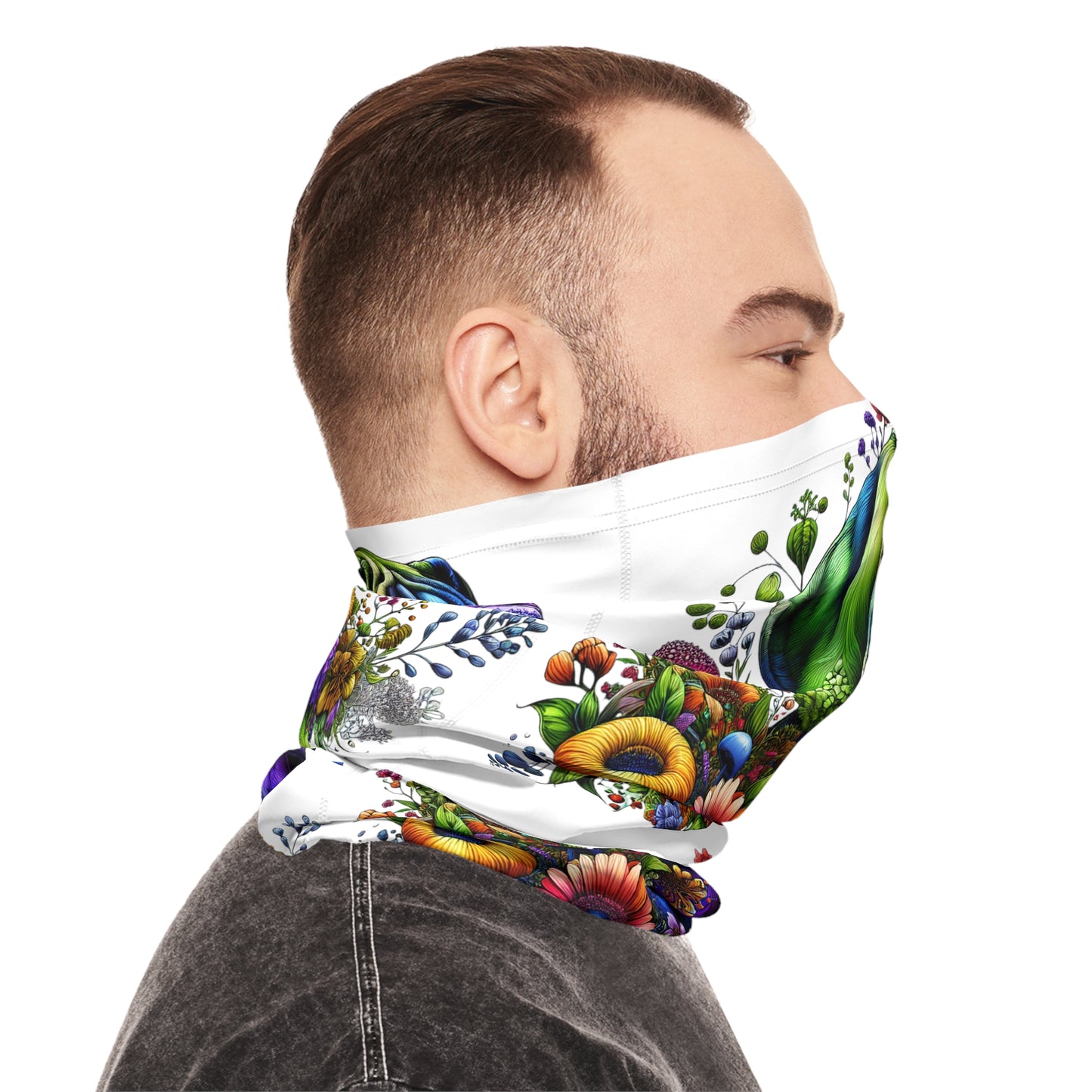 Botanical Great Dane dog - Lightweight Neck Gaiter