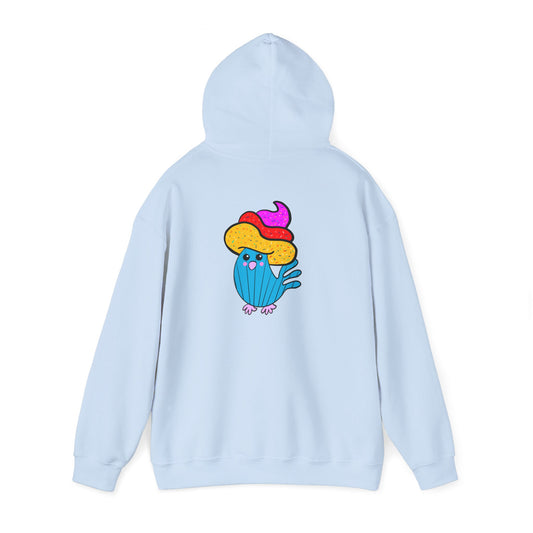 Chicken Cupcake, Humor, Quirky - Unisex Heavy Blend™ Hooded Sweatshirt