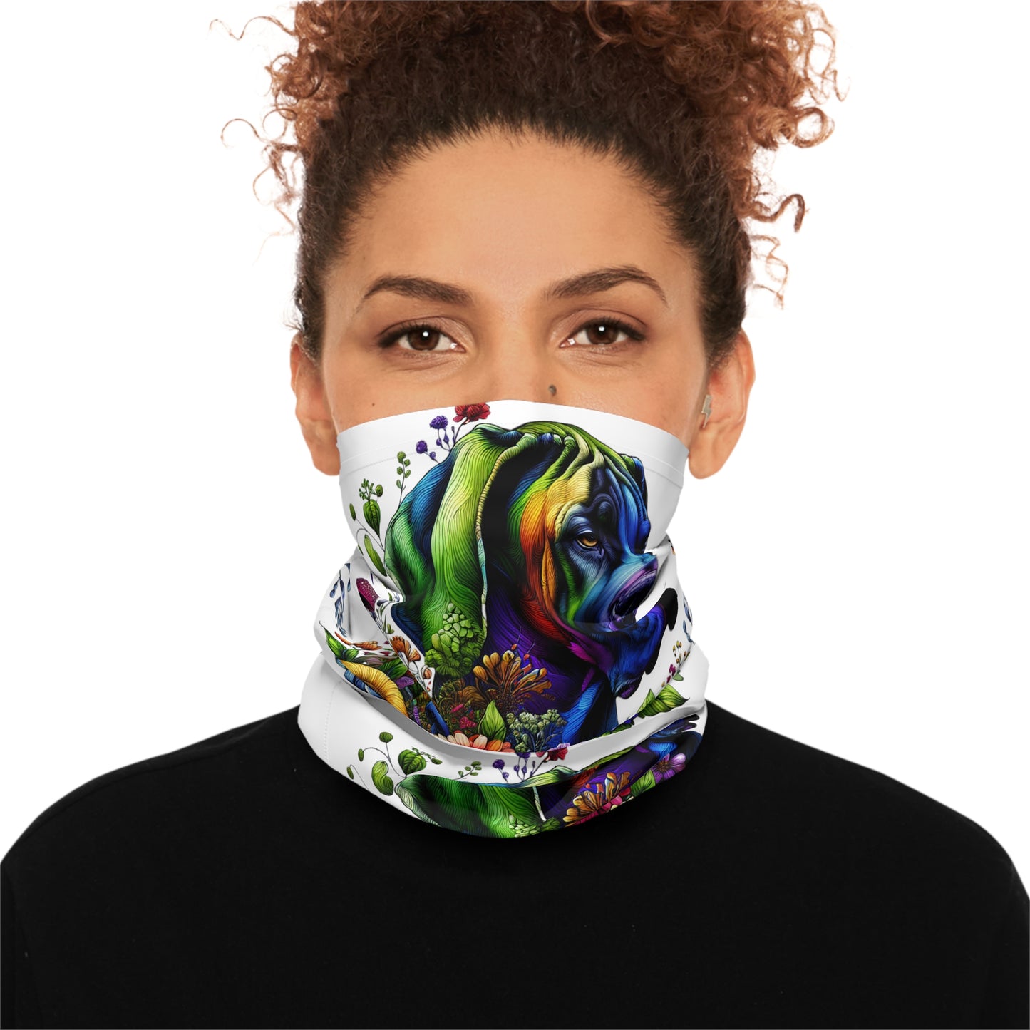 Botanical Great Dane dog - Lightweight Neck Gaiter