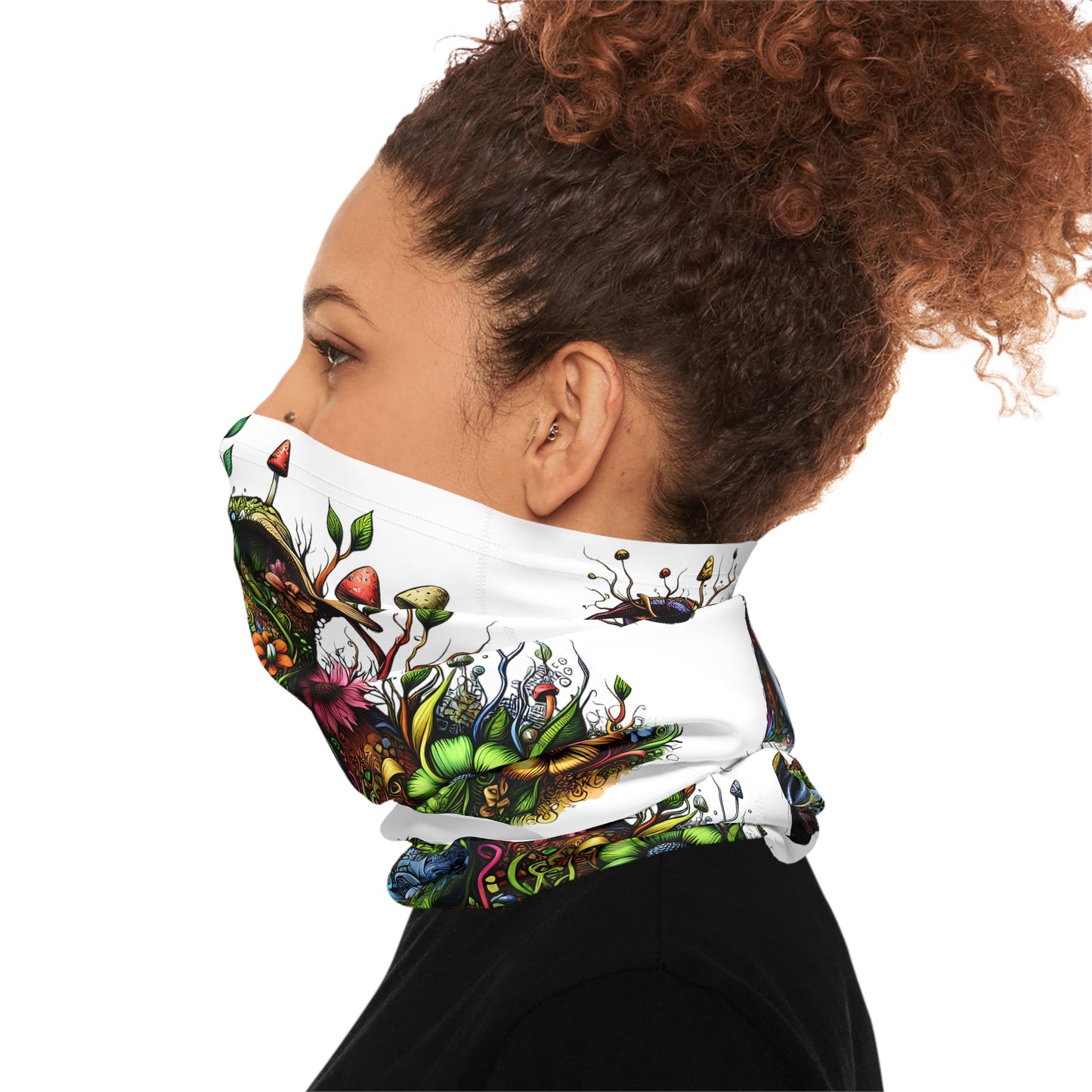 Botanical Pittbull, Pittie dog  - Lightweight Neck Gaiter