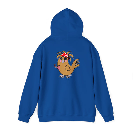 Chicken Pirate, Humor, Quirky  - Unisex Heavy Blend™ Hooded Sweatshirt