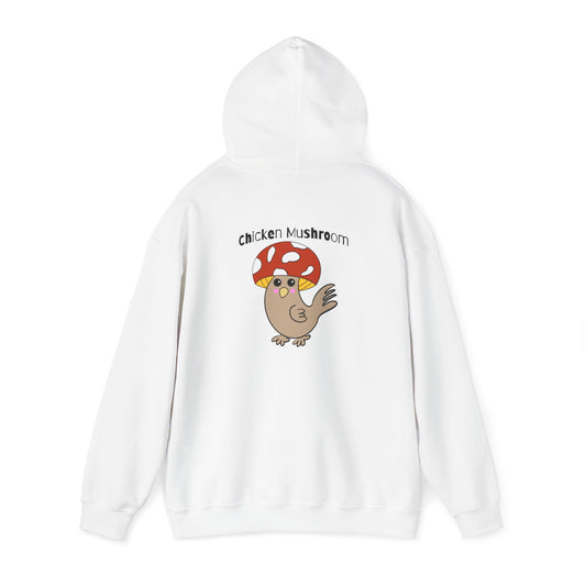 Chicken Mushroom, Humor, Quirky - Unisex Heavy Blend™ Hooded Sweatshirt