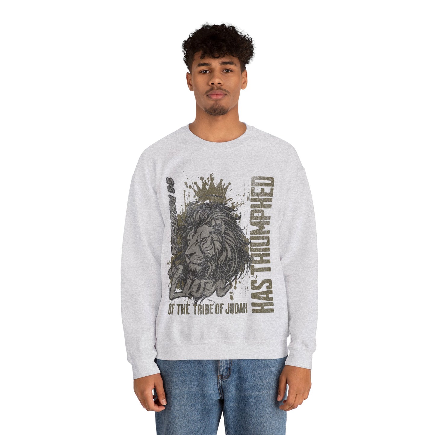 The Lion Of The Tribe Of Judah Has Triumphed Revelation 5:5 - Heavy Blend™ Crewneck Sweatshirt Sweater Pullover