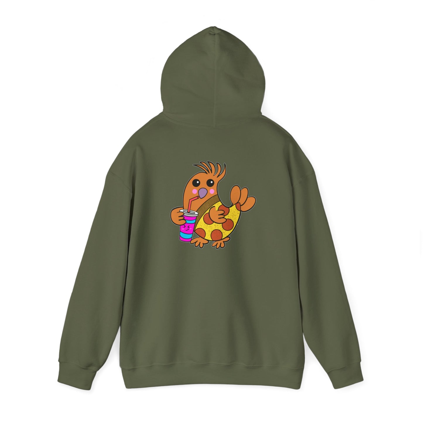 Chicken Pizza, Humor, Quirky - Unisex Heavy Blend™ Hooded Sweatshirt