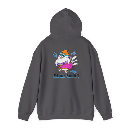 Welcome Summer, Humor, Quirky - Unisex Heavy Blend™ Hooded Sweatshirt