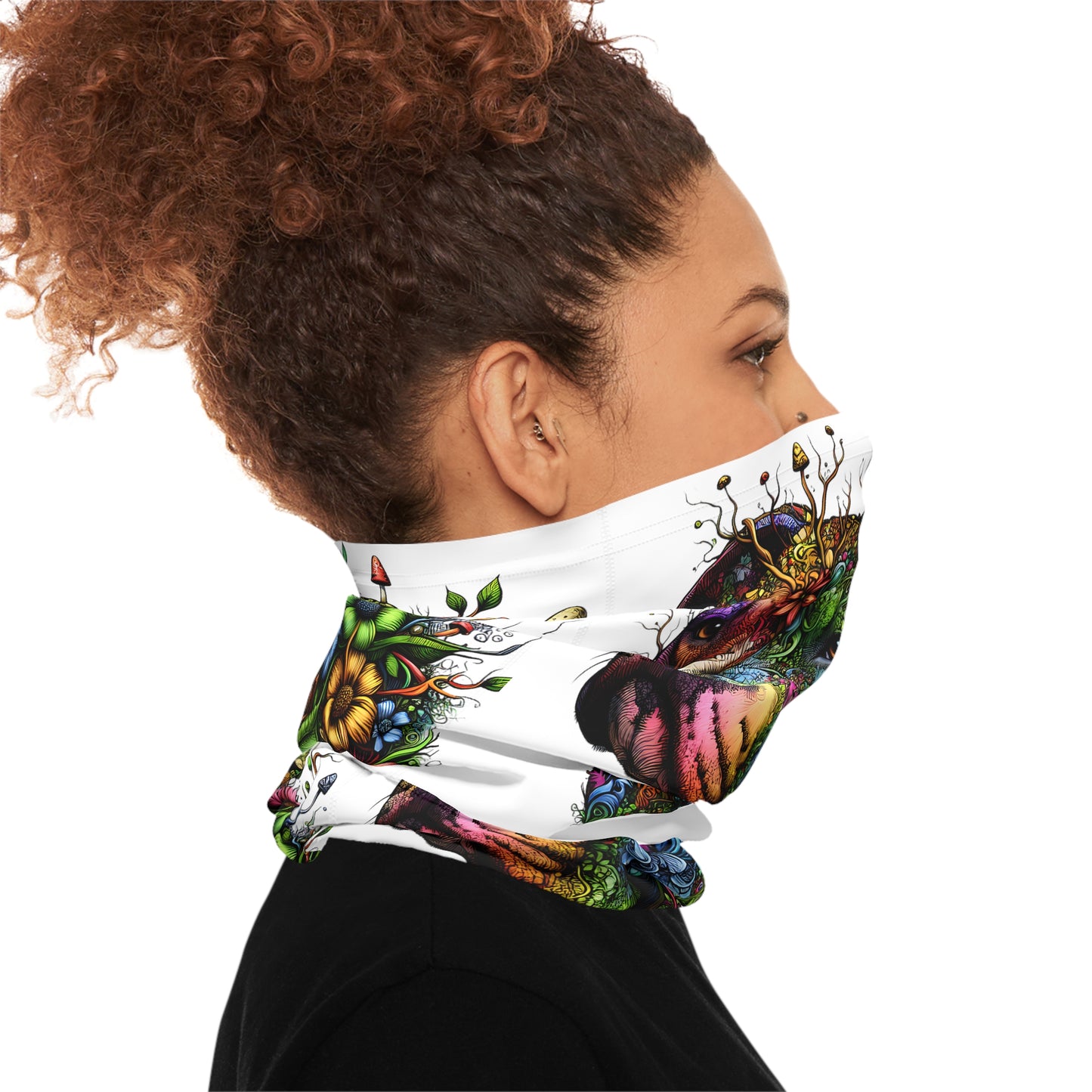 Botanical Pittbull, Pittie dog  - Lightweight Neck Gaiter