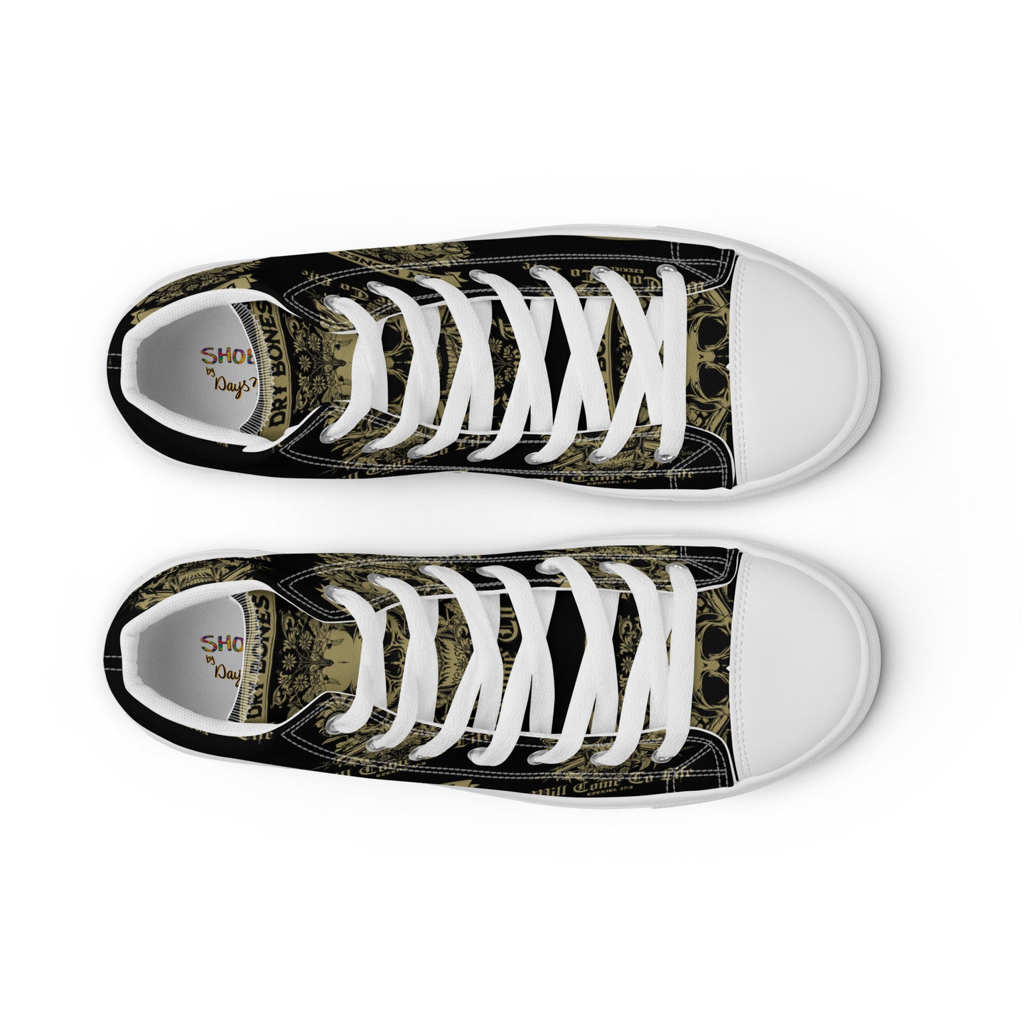 Dry Bones - Will Come To Life - Ezekiel 37:5 Men’s high top canvas shoes