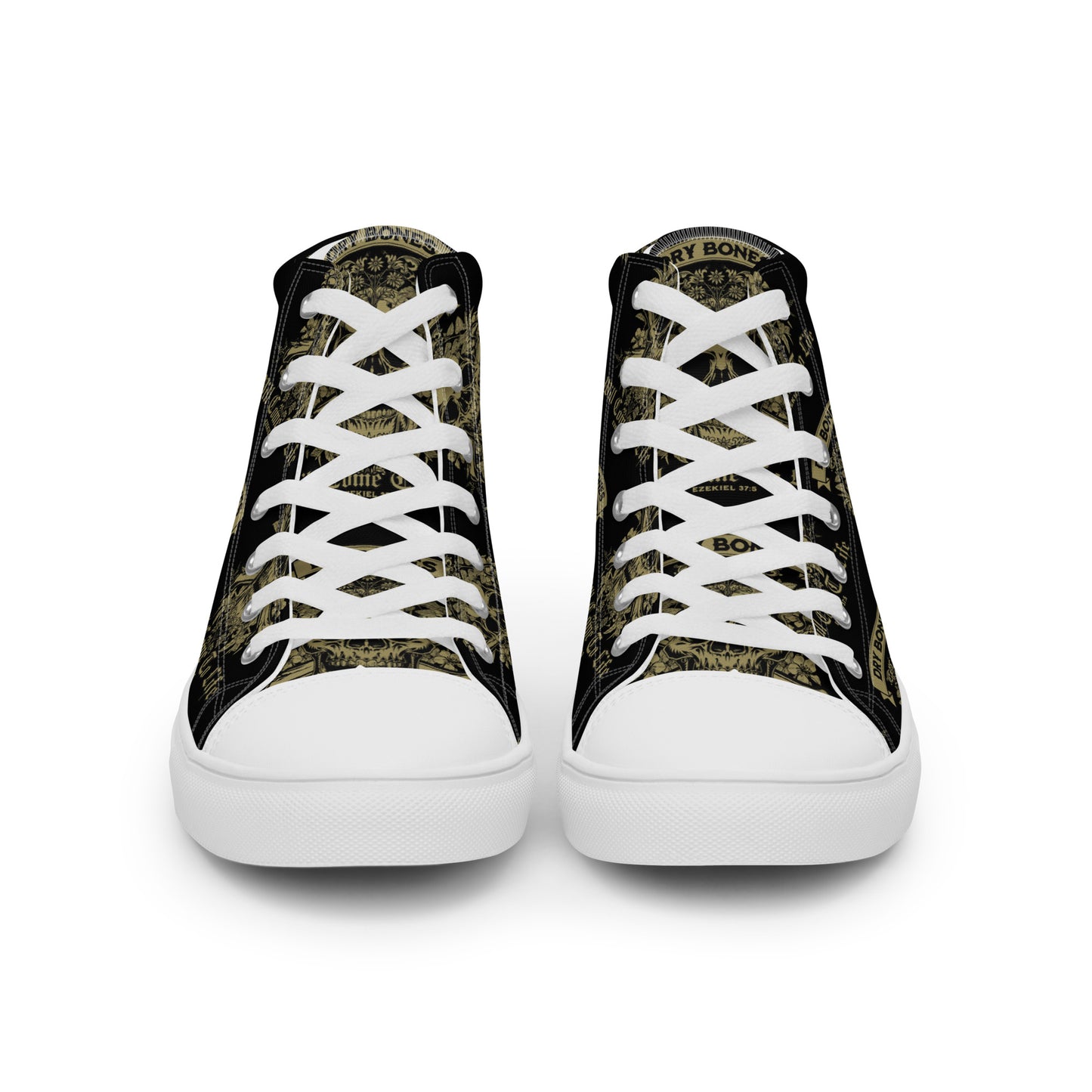 Dry Bones - Will Come To Life - Ezekiel 37:5 Men’s high top canvas shoes