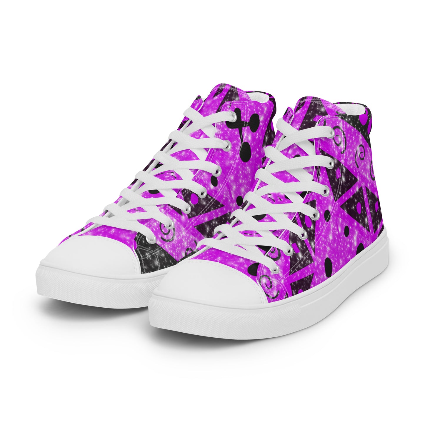 Geometry Abstract Block Men’s high top canvas shoes