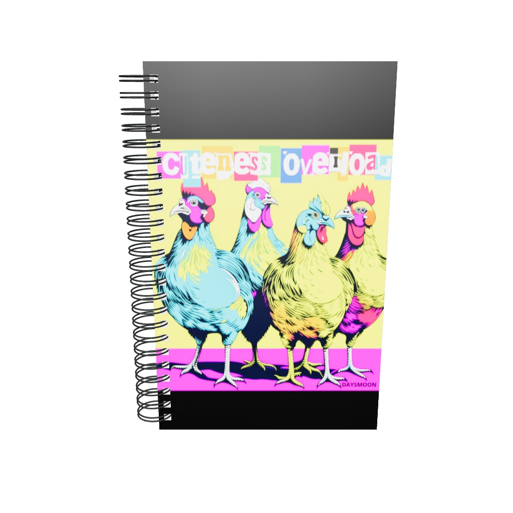 Chickens Cuteness Overload Spiral notebook