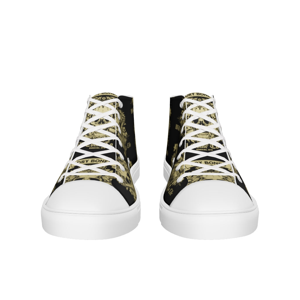 Dry Bones - Will Come To Life - Ezekiel 37:5 Men’s high top canvas shoes