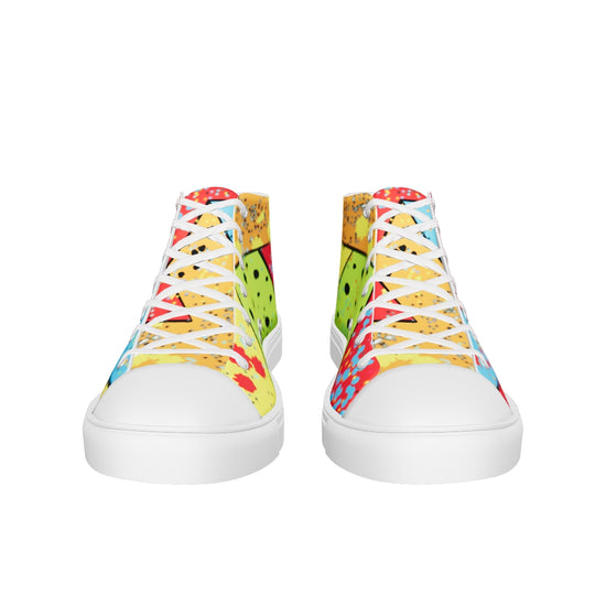 Pop Art Modern Colorful Women’s high top canvas shoes
