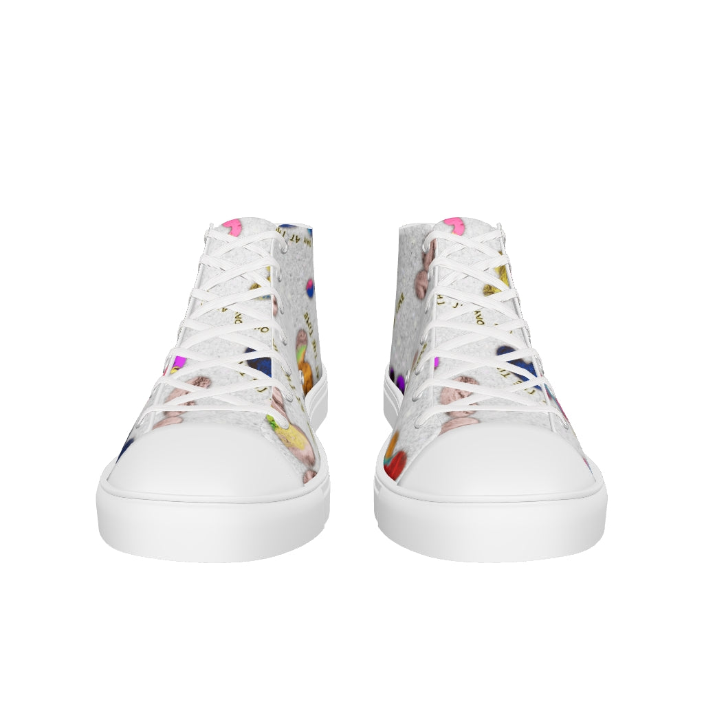 Semi-Colon One Day At The Time Men’s high top canvas shoes