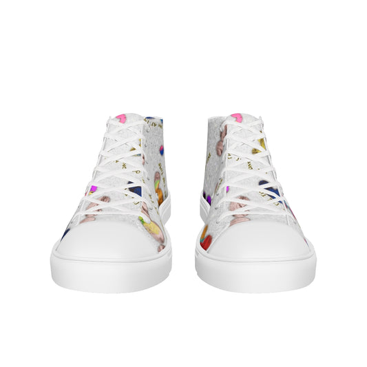 Semi-Colon One Day At The Time Men’s high top canvas shoes