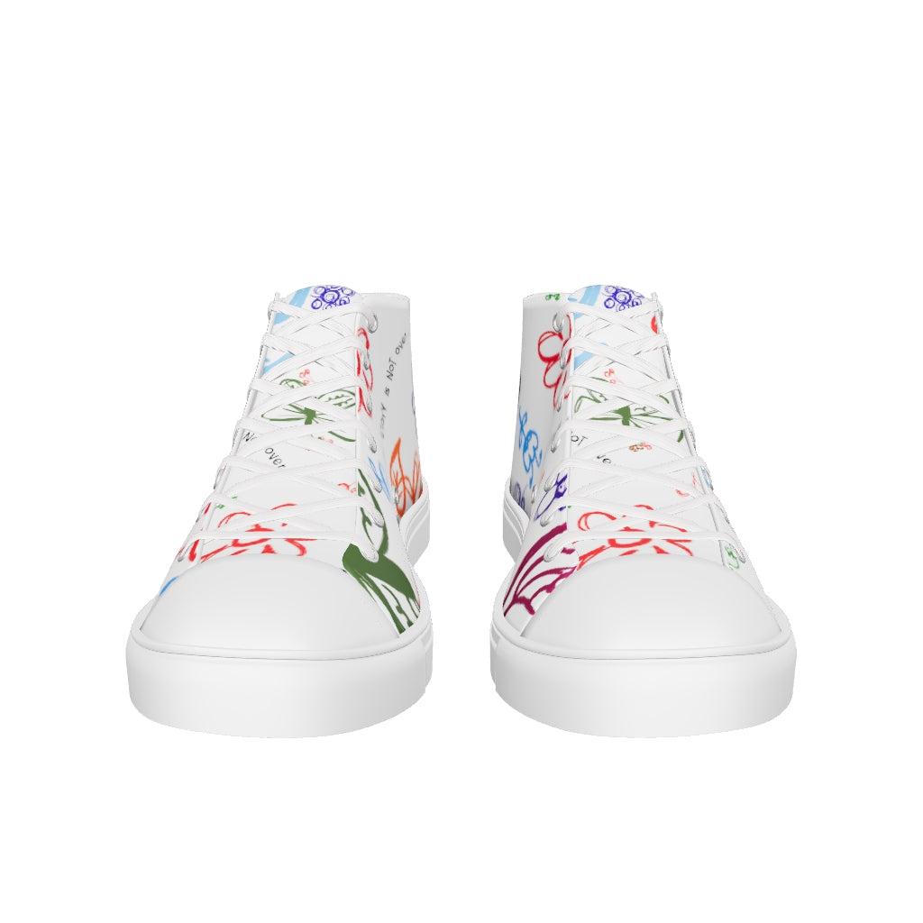 Your Story Is Not Over - One Day At The Time White Women’s high top canvas shoes