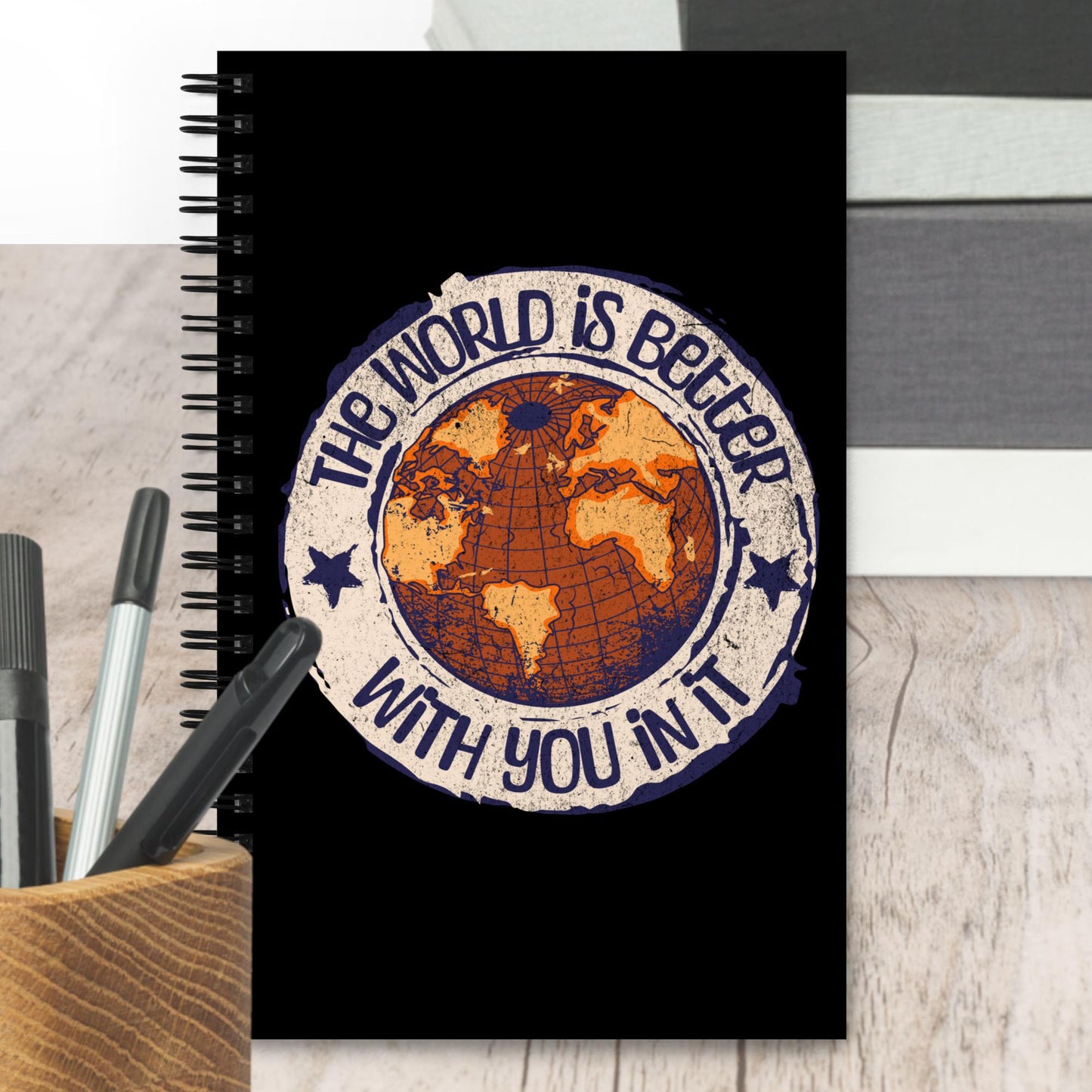 The world is better with you in it - Spiral notebook