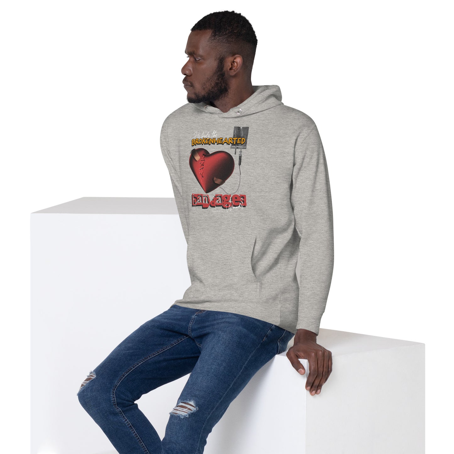 He heals the brokenhearted - bandages their wounds Psalm 147:3 Unisex Hoodie