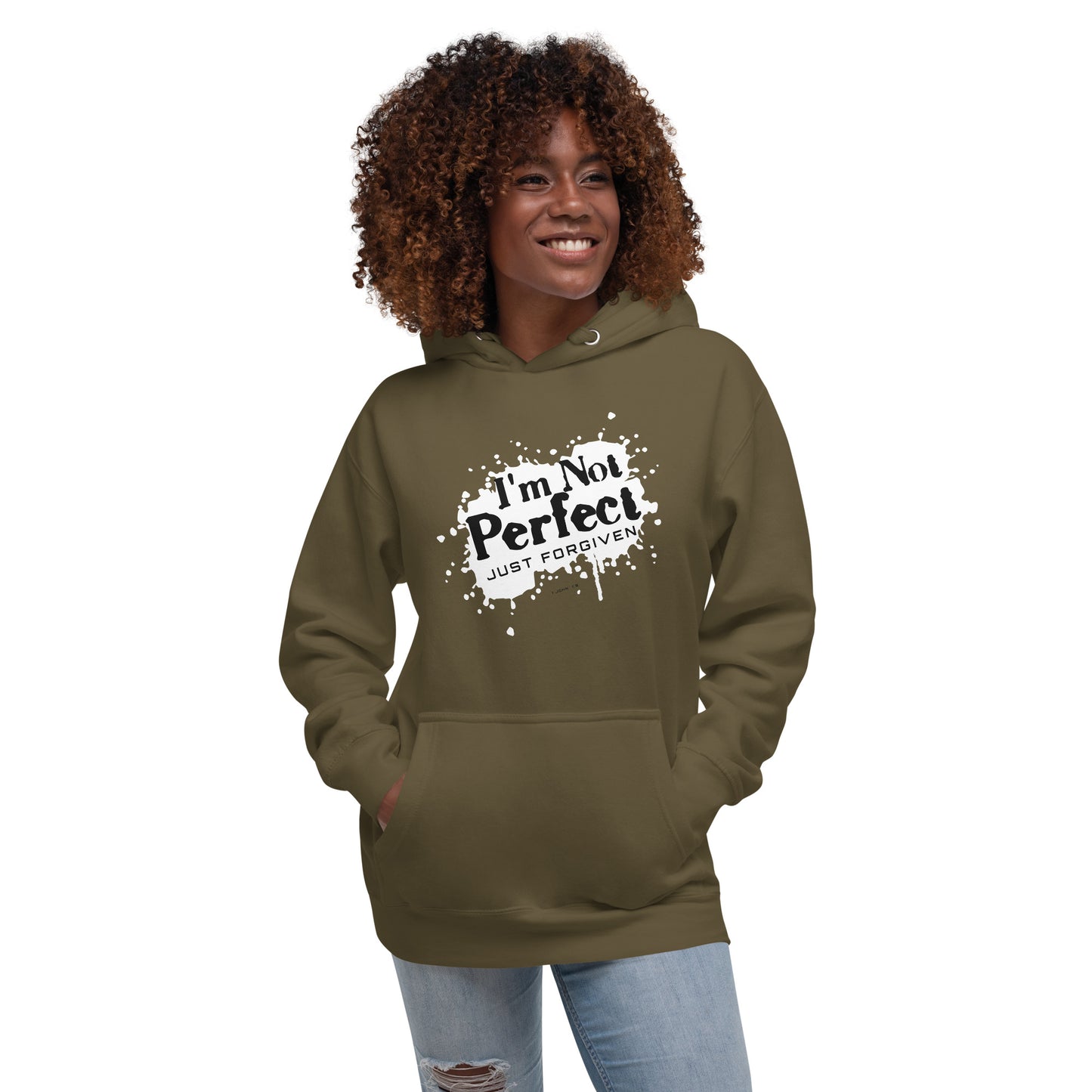 I'm not perfect, just forgiven 1 John 1:9 - Unisex Hoodie