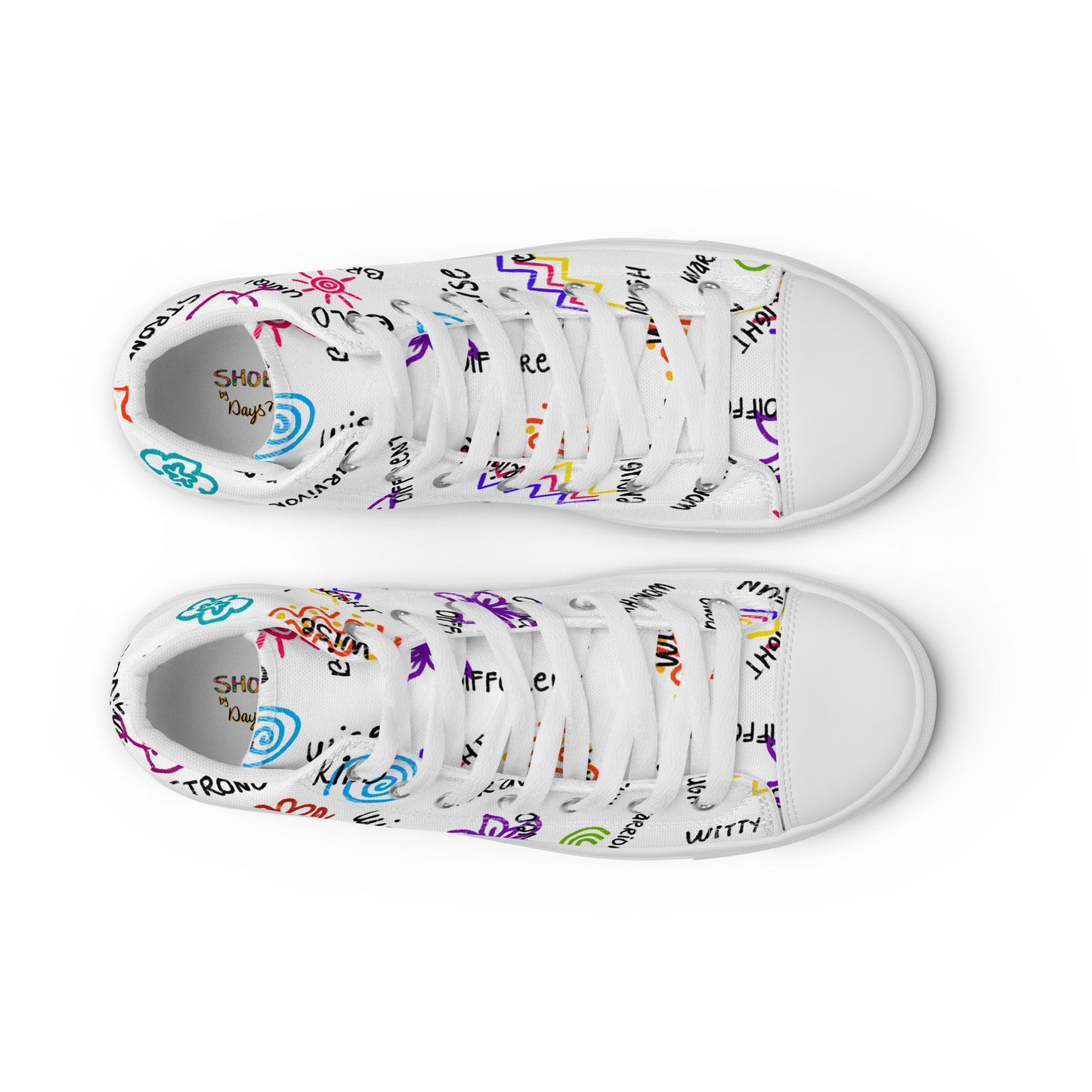 I Am Who I Am Worthy Loved Different Women’s high top canvas shoes