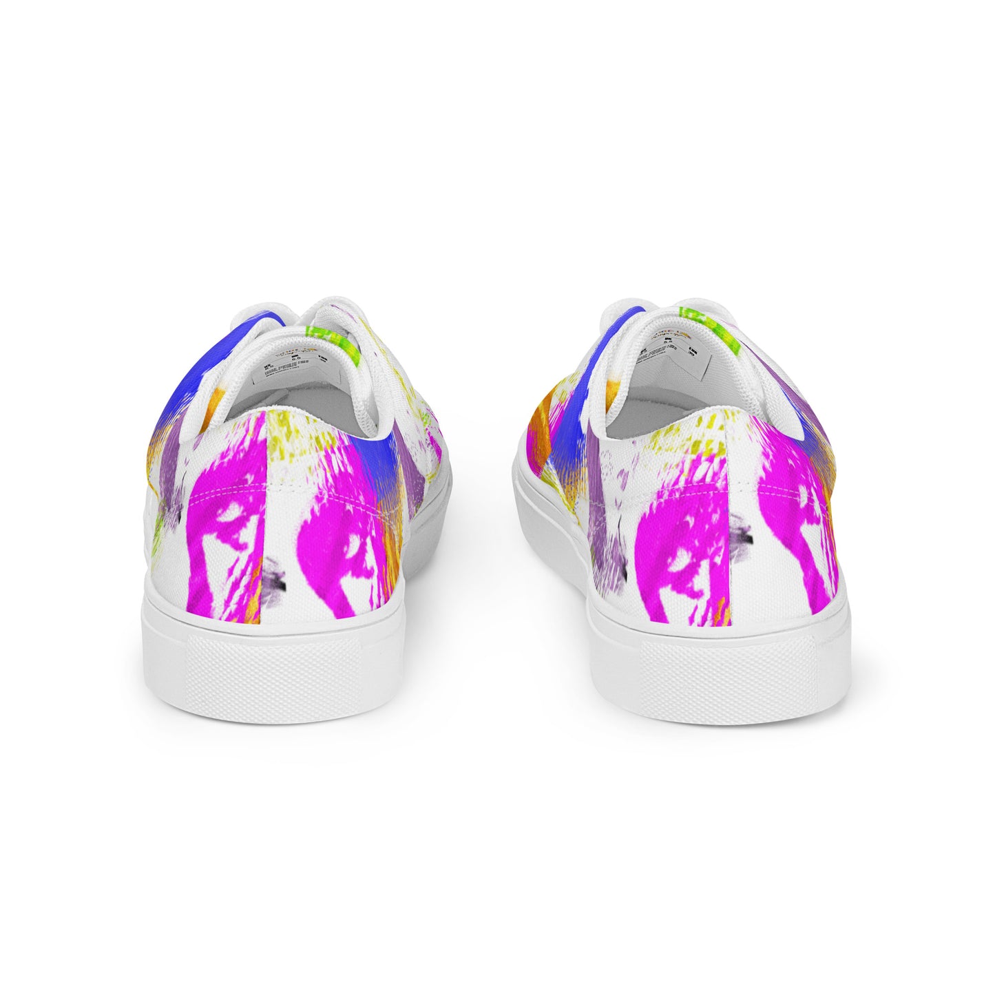 Pop-Art Bold Colorful Faces Women’s lace-up canvas shoes