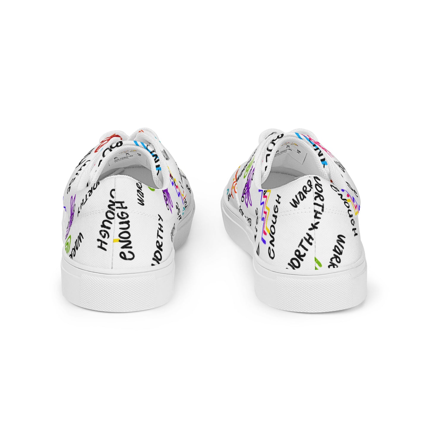I Am Who I Am Worthy Loved Different Women’s lace-up canvas shoes