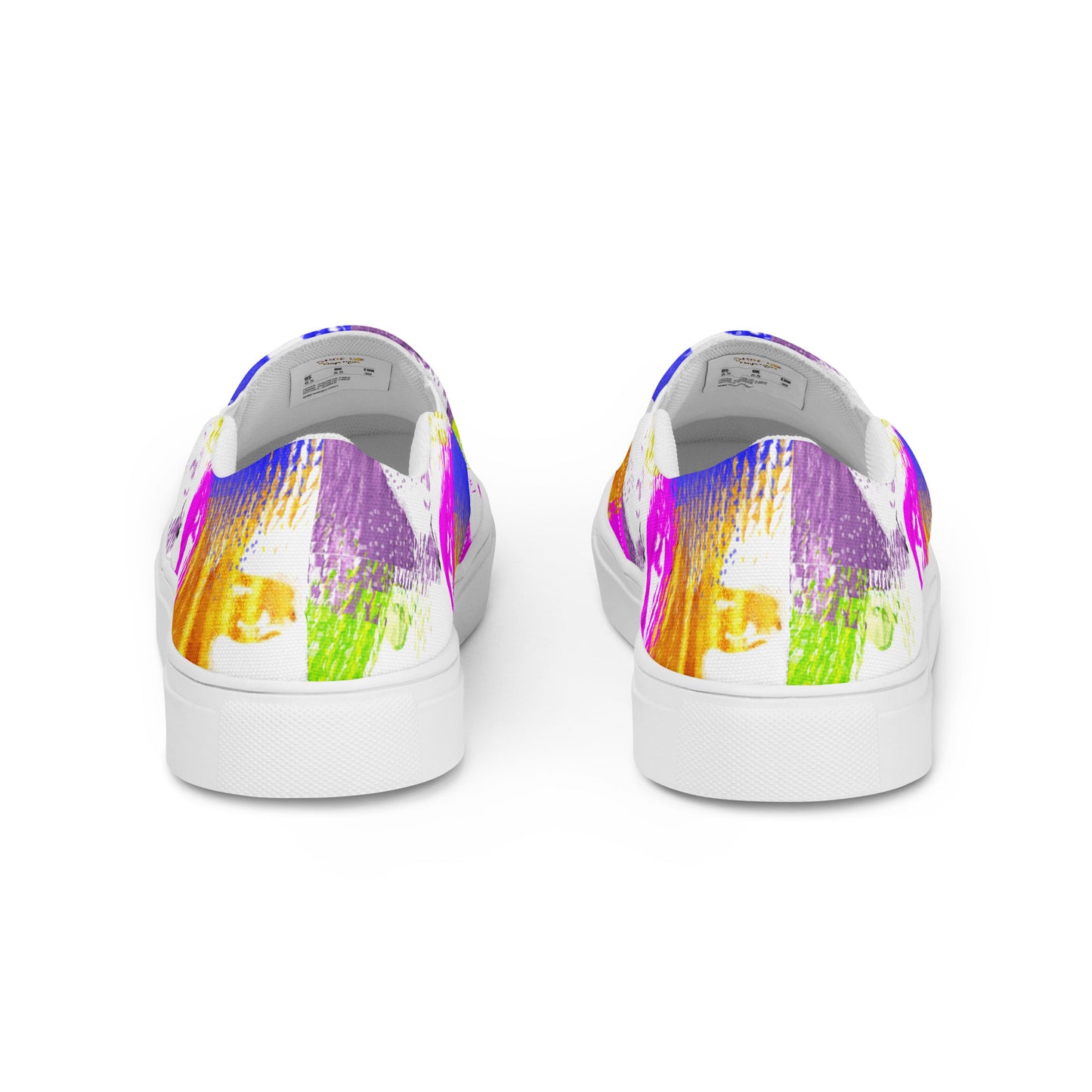 Pop-Art Bold Colorful Faces Women’s slip-on canvas shoes
