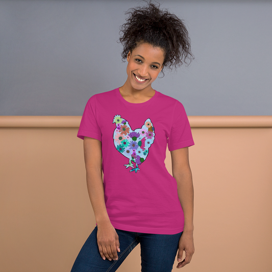 Flower Chicken II Short-sleeve unisex t-shirt